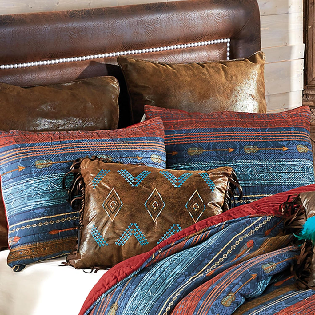 BLACK FOREST DECOR Sunset Arrows Quilt Bed Set - Twin - Southwest Stripe and Arrow Cotton Blend Bedding