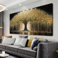Large Golden Tree Of Life Wall Art Decor Modern Ready To Hang Room Wall Decor Large Wall Art For Living Room Kitchen Office Bedroom Canvas Prints Decor 29x58 Inch