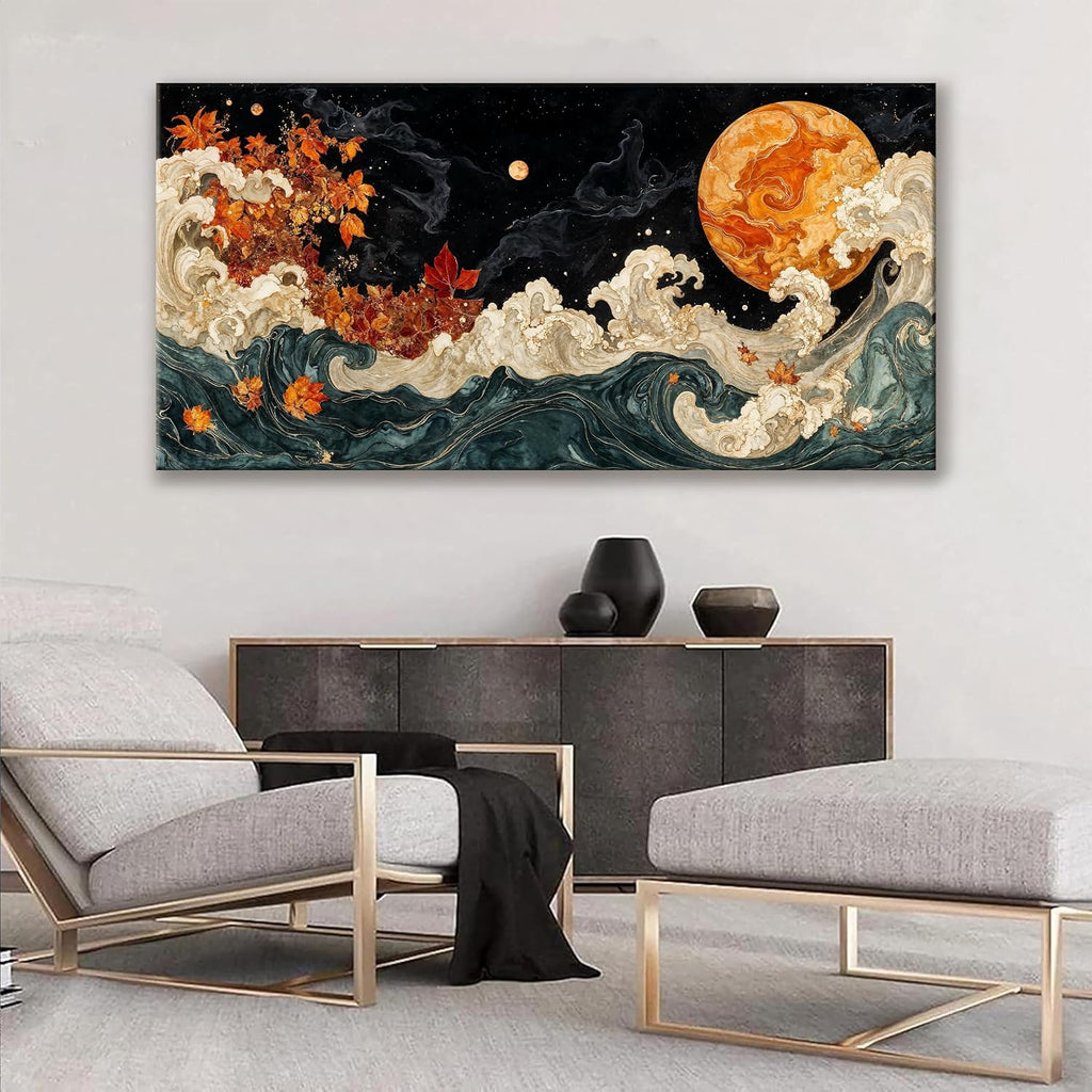 Large Wall Art For Living Room Boho Abstract Modern Wall Artwork Prints Colorful Canvas Art Wall Decor Painting Pictures Abstract Black Wall Decor For Home Bedroom Office Ready To Hang 29' × 58'