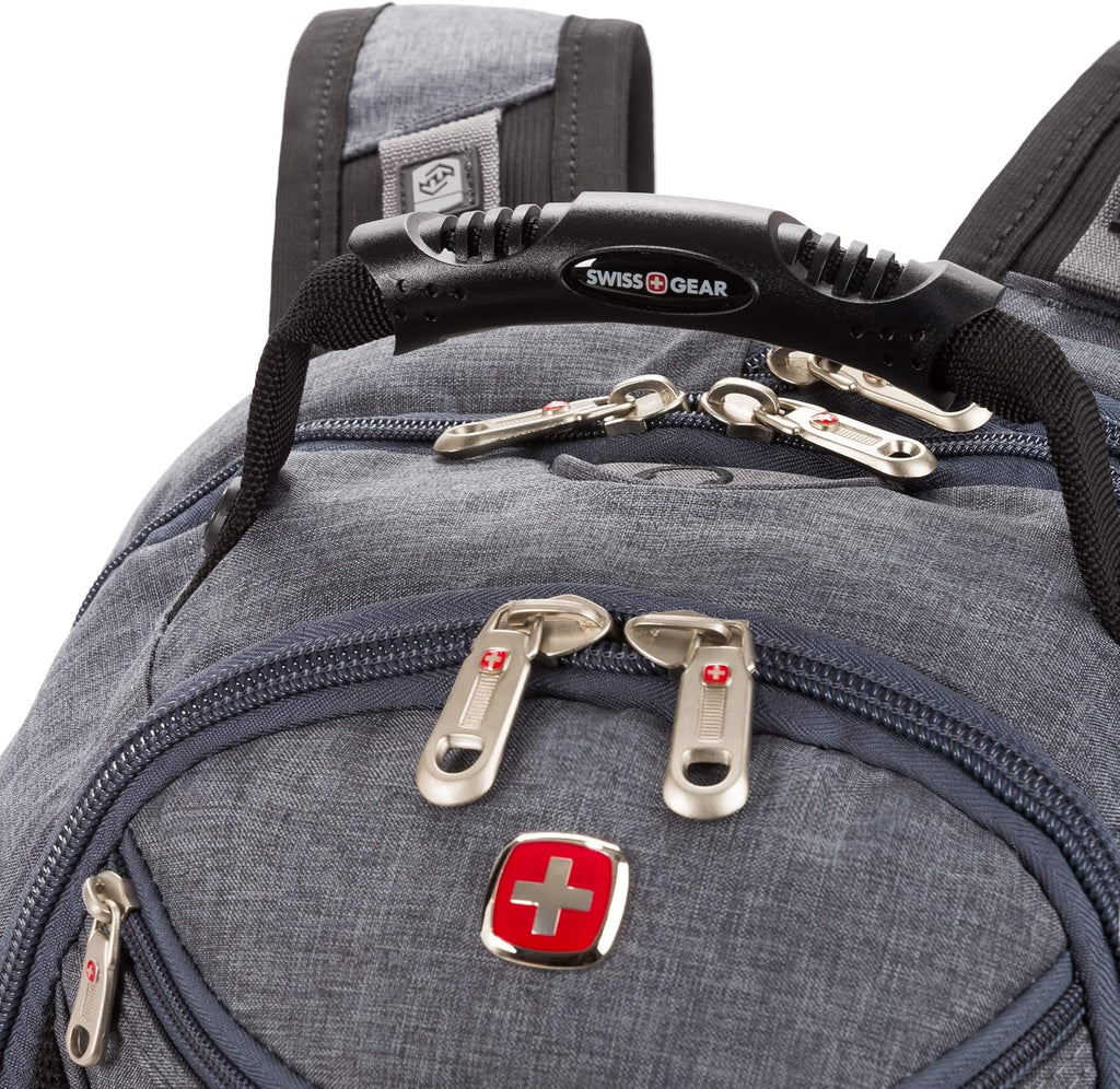SwissGear 5977 ScanSmart TSA Friendly Laptop Backpack, Fits Most 17 Inch Laptops and Tablets, Ideal for Work, Travel, School, College, and Commuting, Grey