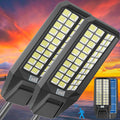 Solar Street Light 7000K 800000LM Auto On/Off Dusk to Dawn IP67 Waterproof Motion Sensor for Security & Outdoor Lighting (9000W-2Pack)