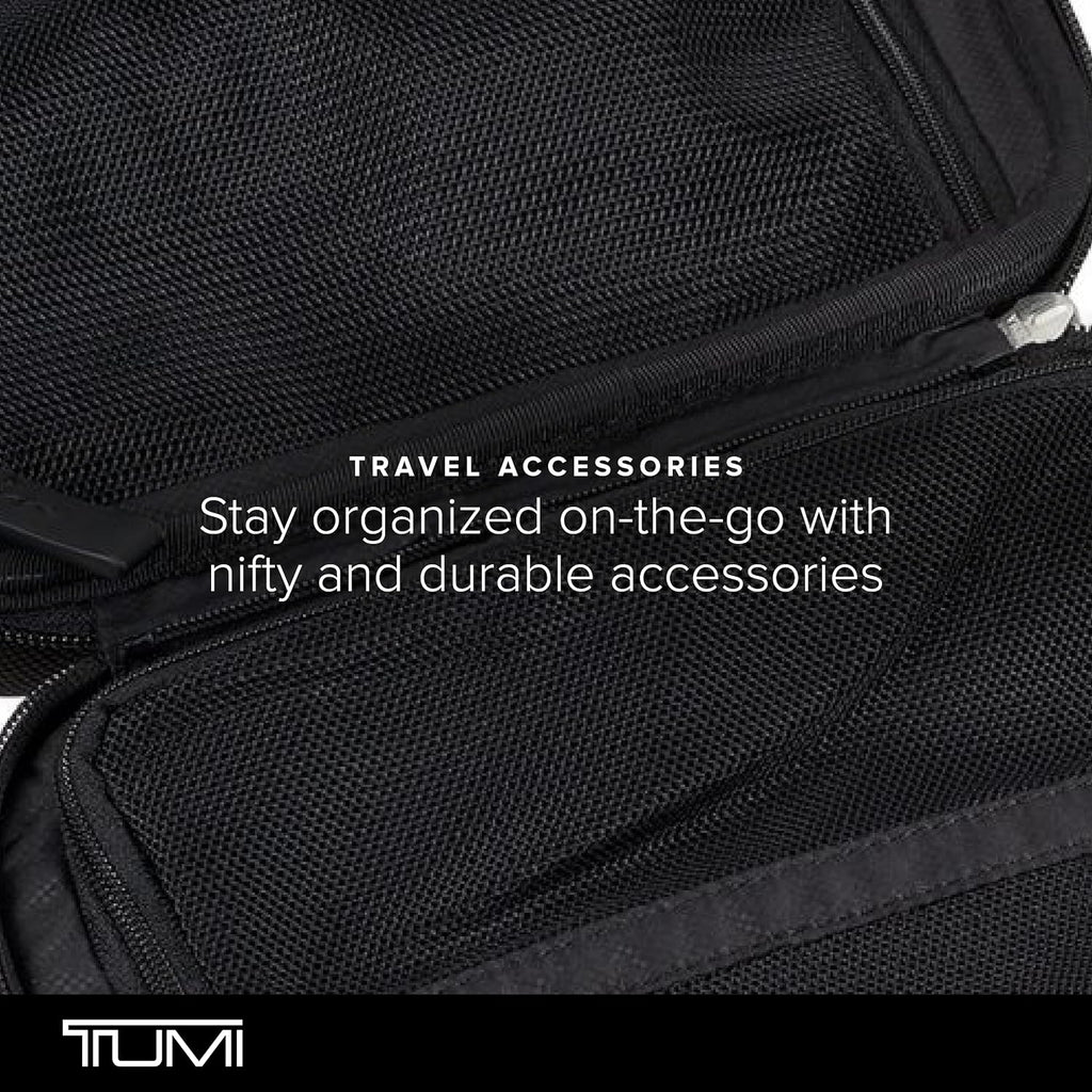 TUMI - Travel Accessory Pouch - Men's and Women's Case Organizer for Cords, Electronics, Cosmetics - Large, Black