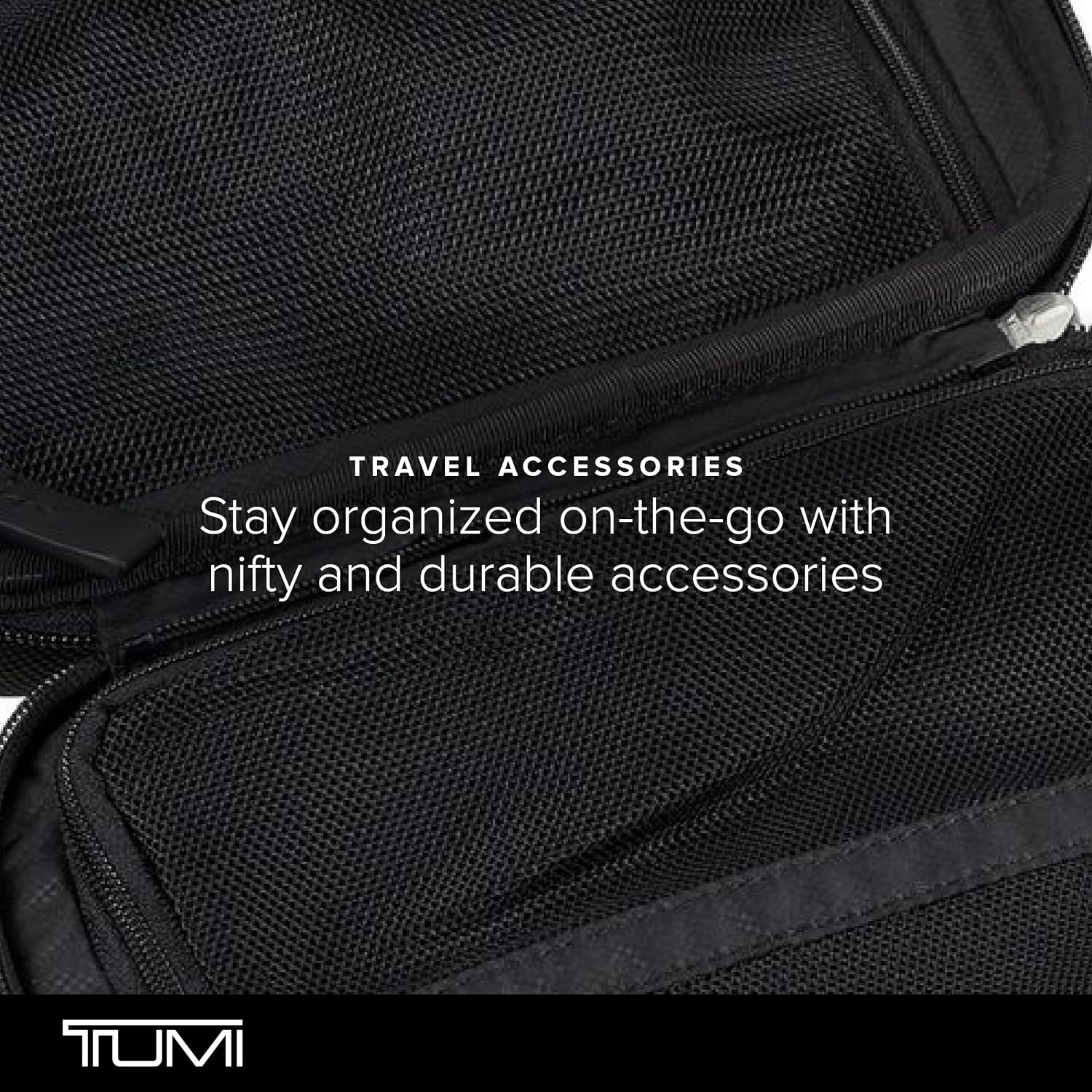 TUMI - Travel Accessory Pouch - Men's and Women's Case Organizer for Cords, Electronics, Cosmetics - Large, Black