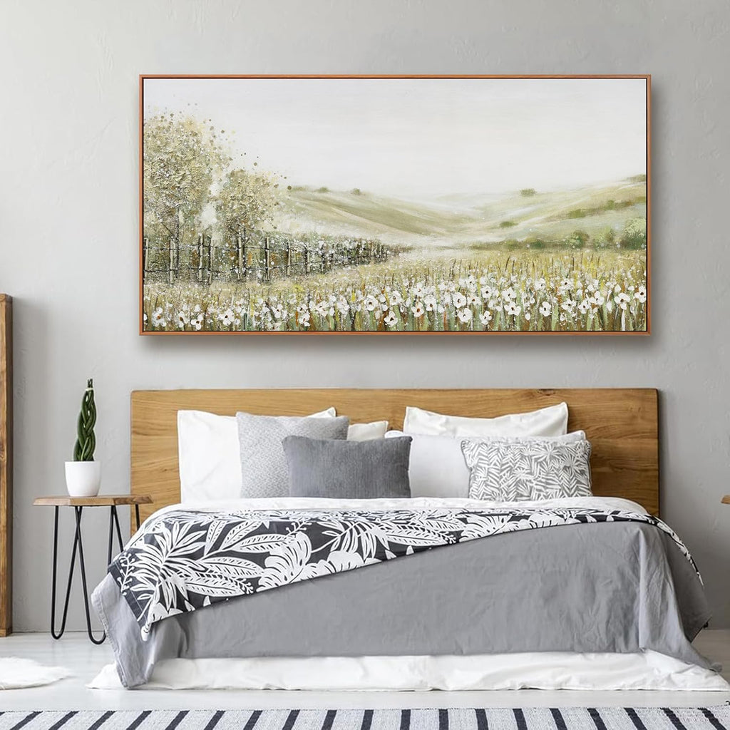 Canvas Wall Art Decor Home paintings Wall Art Prints Modern Framed Wall Decorations Natural Mountain Wilderness Landscape Artwork for Living Room Bedroom Kitchen Office Decor 24×48 inch
