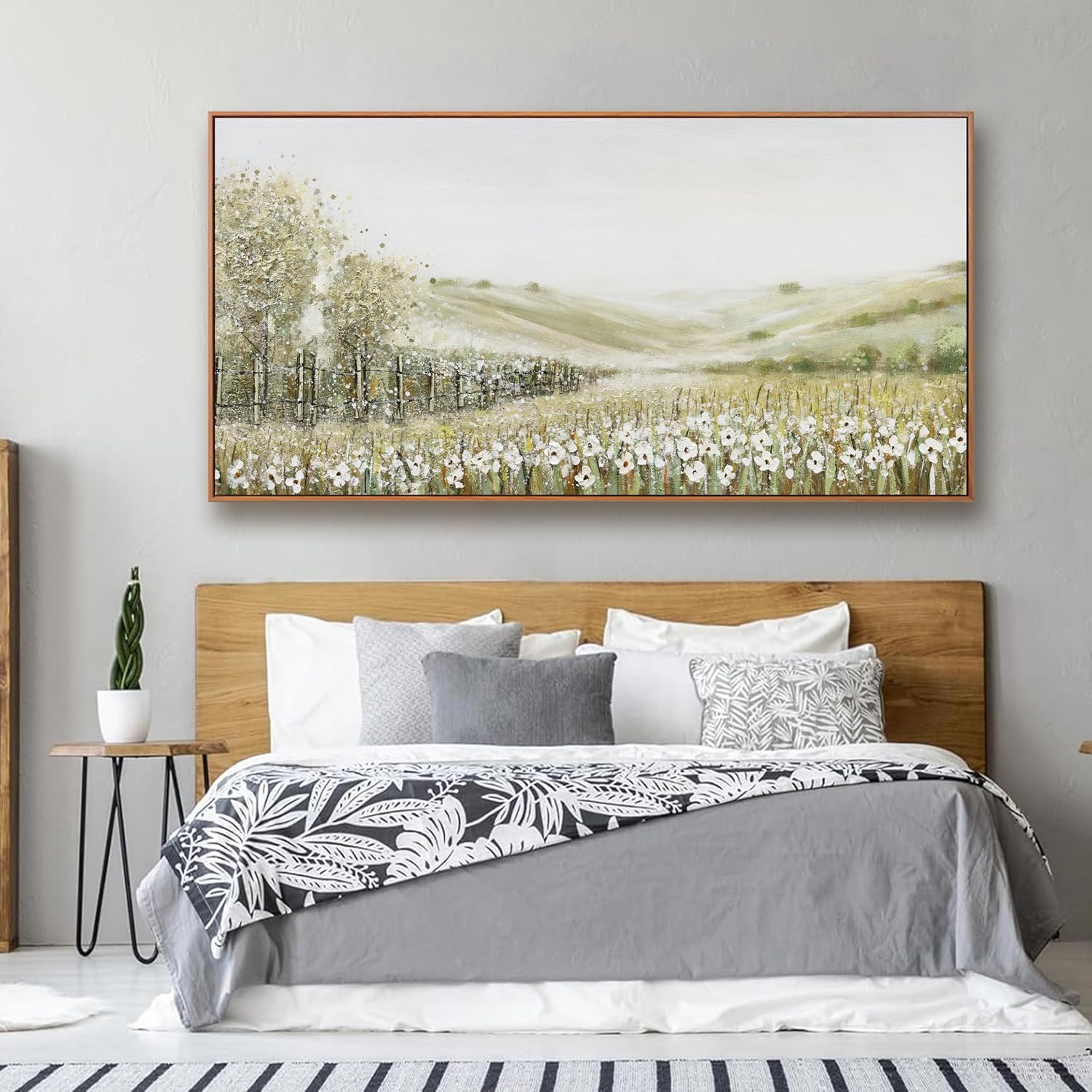 Canvas Wall Art Decor Home paintings Wall Art Prints Modern Framed Wall Decorations Natural Mountain Wilderness Landscape Artwork for Living Room Bedroom Kitchen Office Decor 24×48 inch