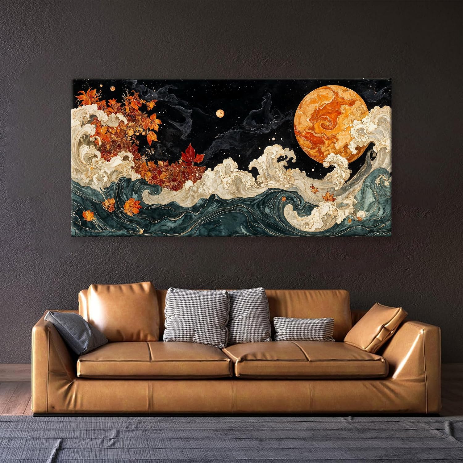 Large Wall Art For Living Room Boho Abstract Modern Wall Artwork Prints Colorful Canvas Art Wall Decor Painting Pictures Abstract Black Wall Decor For Home Bedroom Office Ready To Hang 35' × 70'