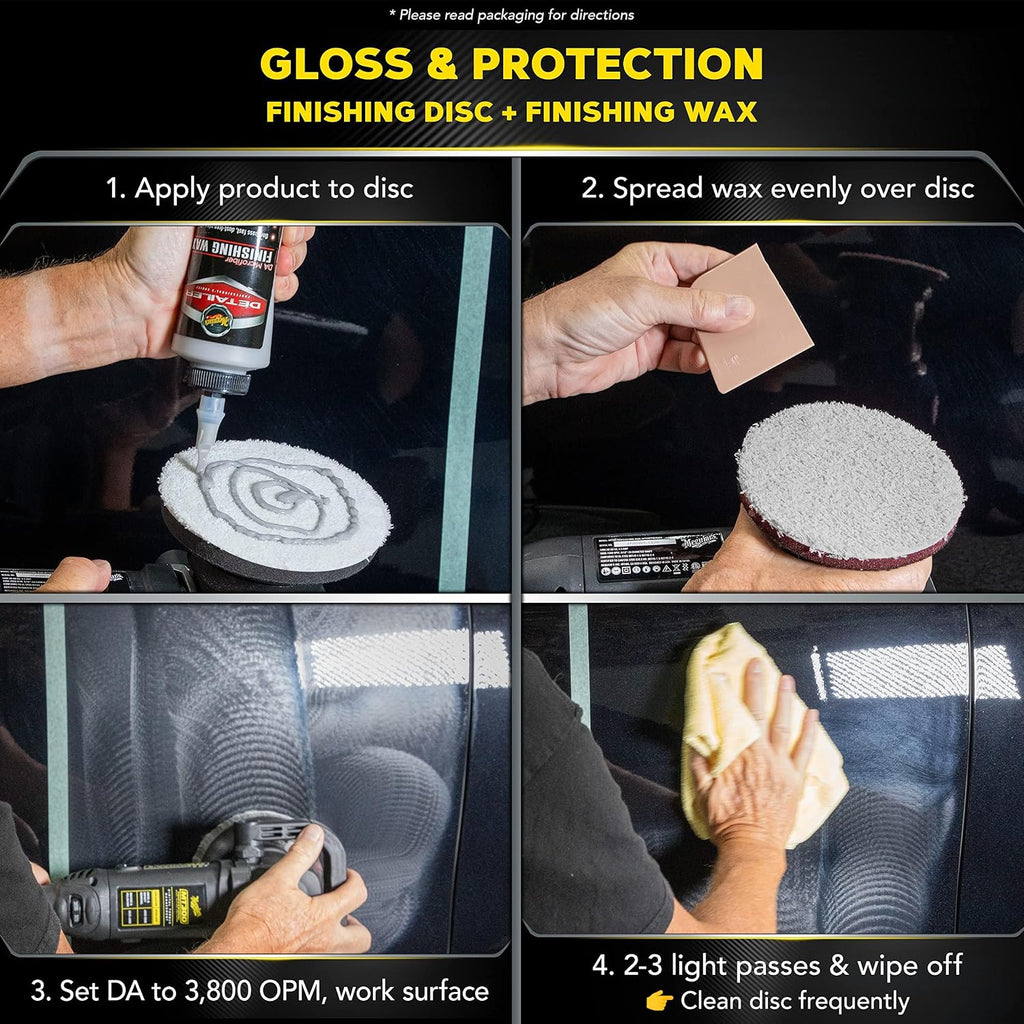 Meguiar's DA Microfiber Correction System 5' Starter Car Detailing Kit, Complete Paint Correction Kit with Cutting Discs, Backing Plate, Correction Compound, Finishing Wax, and More
