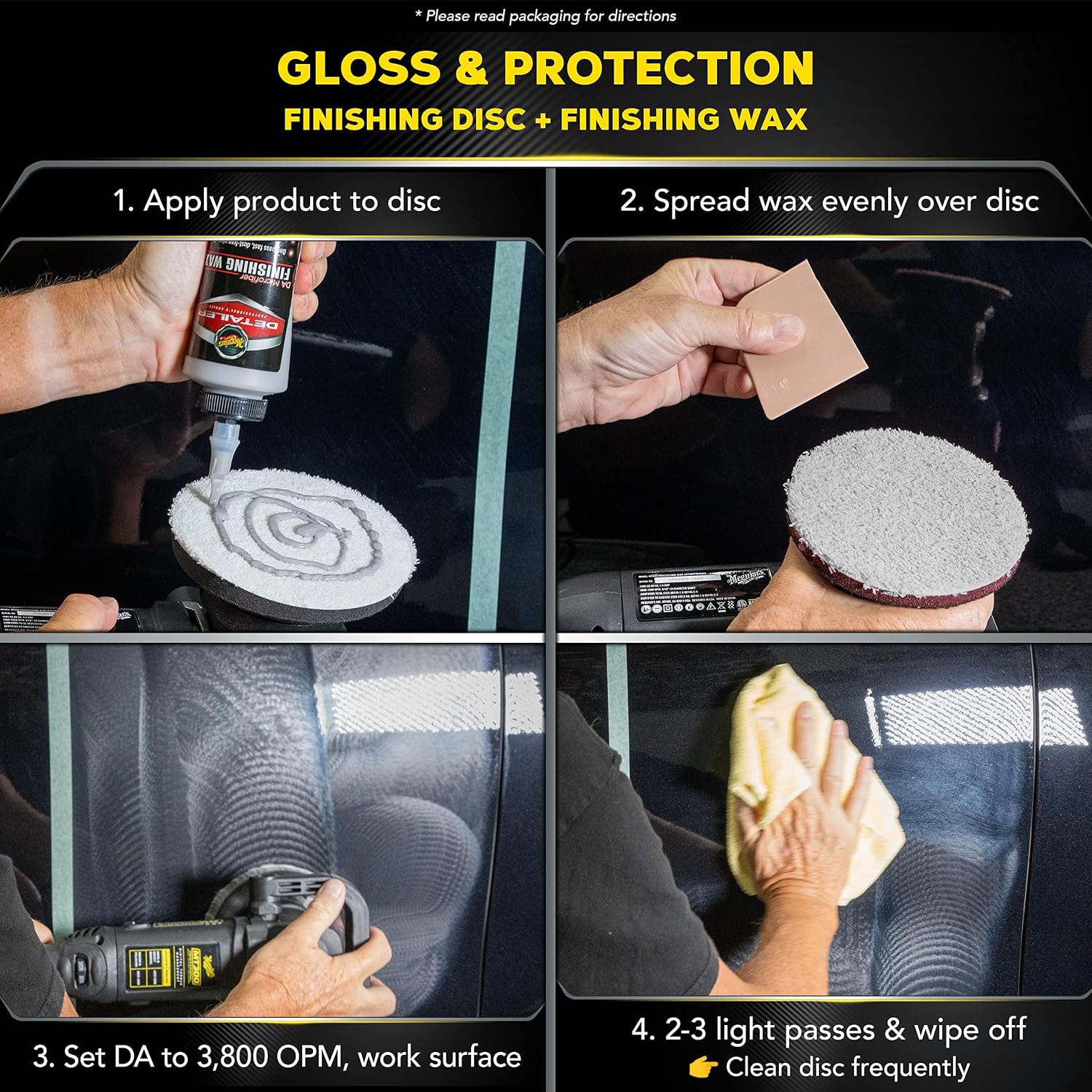 Meguiar's DA Microfiber Correction System 5' Starter Car Detailing Kit, Complete Paint Correction Kit with Cutting Discs, Backing Plate, Correction Compound, Finishing Wax, and More