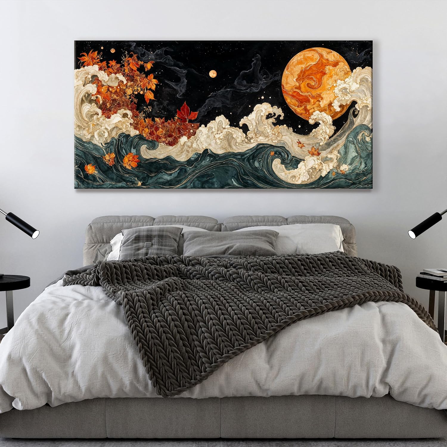 Large Wall Art For Living Room Boho Abstract Modern Wall Artwork Prints Colorful Canvas Art Wall Decor Painting Pictures Abstract Black Wall Decor For Home Bedroom Office Ready To Hang 29' × 58'