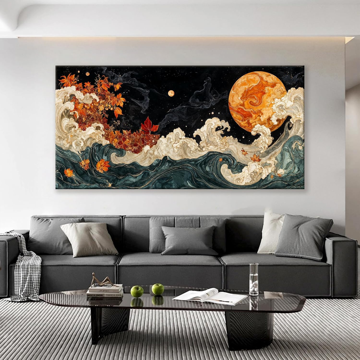 Large Wall Art For Living Room Boho Abstract Modern Wall Artwork Prints Colorful Canvas Art Wall Decor Painting Pictures Abstract Black Wall Decor For Home Bedroom Office Ready To Hang 35' × 70'