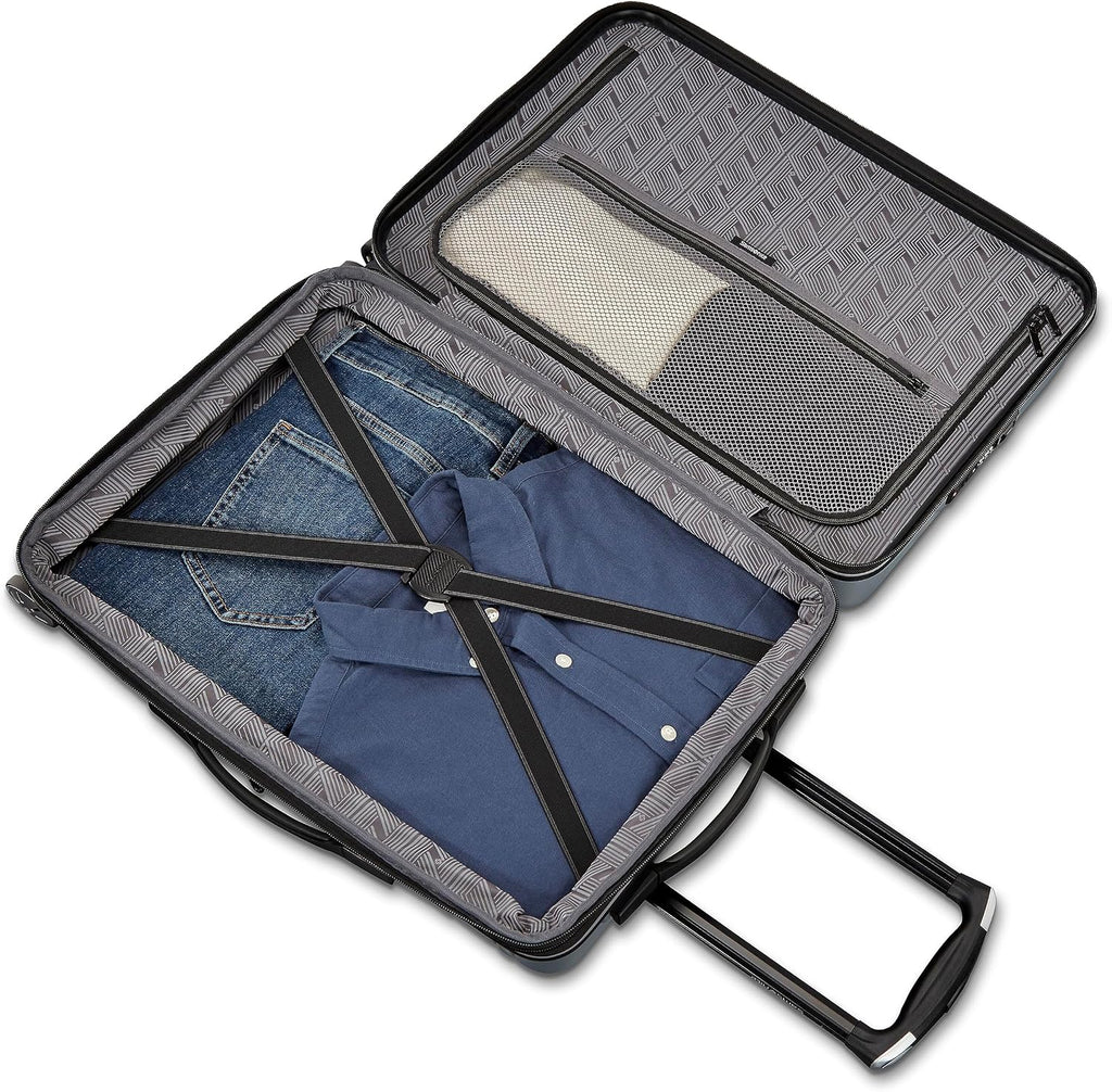 Samsonite Omni 2 Pro Hardside Expandable Luggage with Spinner Wheels, PRO 2PC SET (CO/M), Arctic Silver