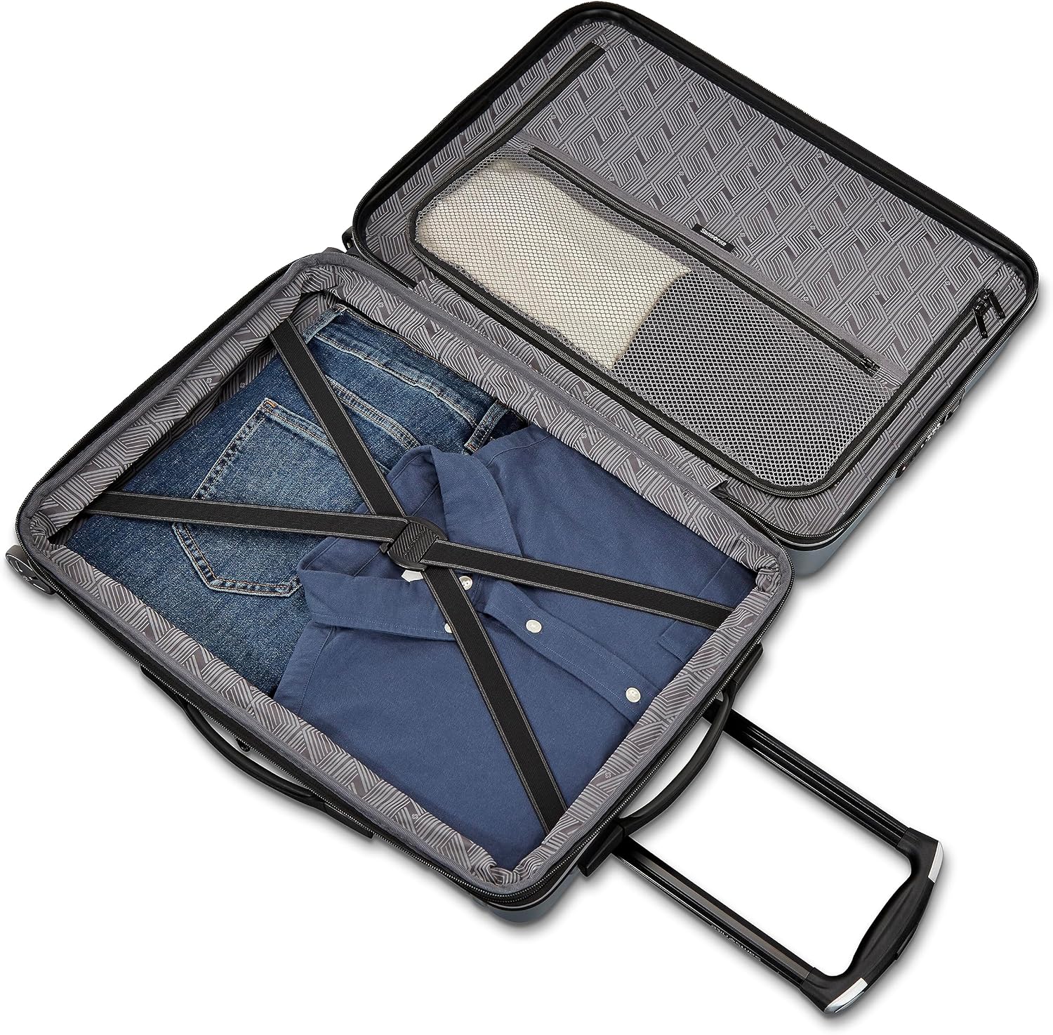 Samsonite Omni 2 Pro Hardside Expandable Luggage with Spinner Wheels, PRO 2PC SET (CO/M), Arctic Silver
