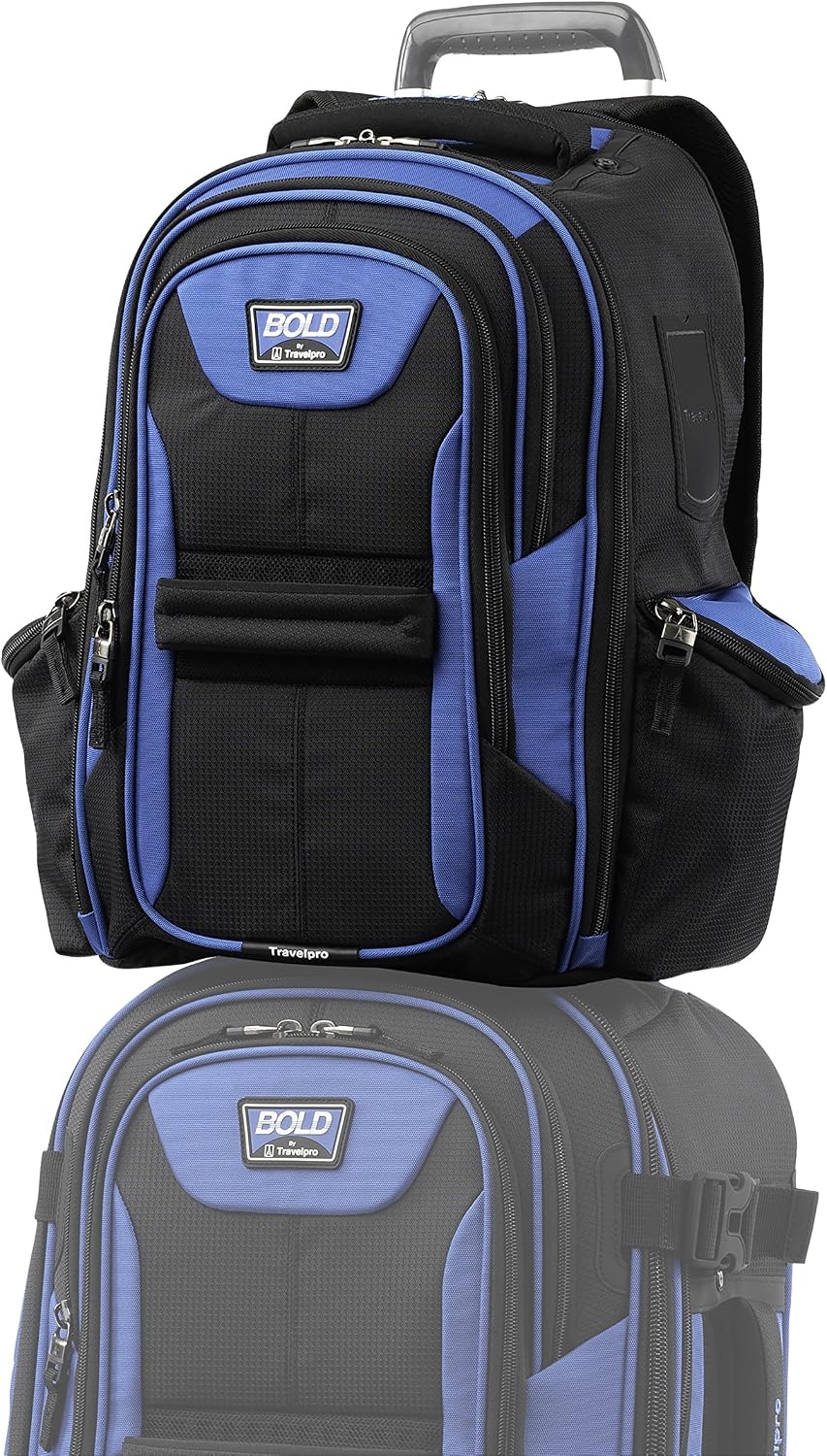 Travelpro Bold Lightweight Rugged Backpack, Fits up to 15.6 inch laptop and tablet sleeve, Blue/Black