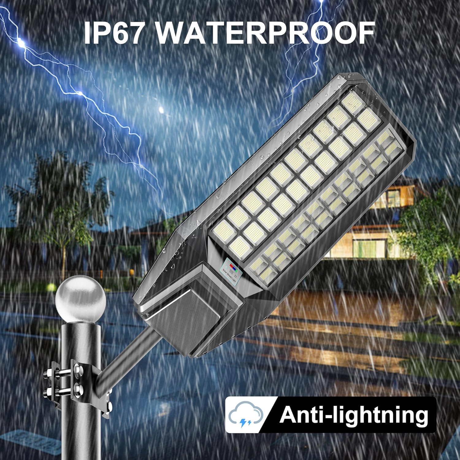 loyoele 900000LM 10000W Solar Street Lights Outdoor – LED Solar Light with Motion Detection, Dusk to Dawn, Weatherproof, Ideal for Security Lighting in Driveways and Parking Lots