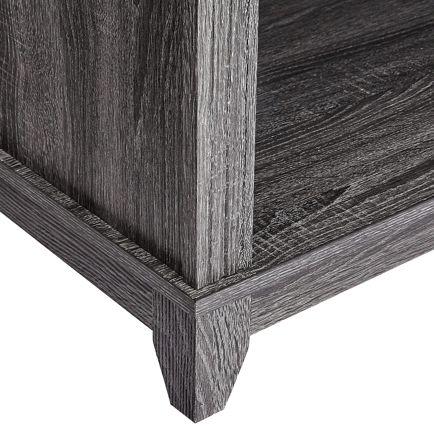 ROCKPOINT 58inch TV Stand Media Console for TV's up to 65 Inches, Home Living Room Storage Console, Entertainment Center with 4 Open Storage Shelves, Modern TV Console Table (Charcoal)