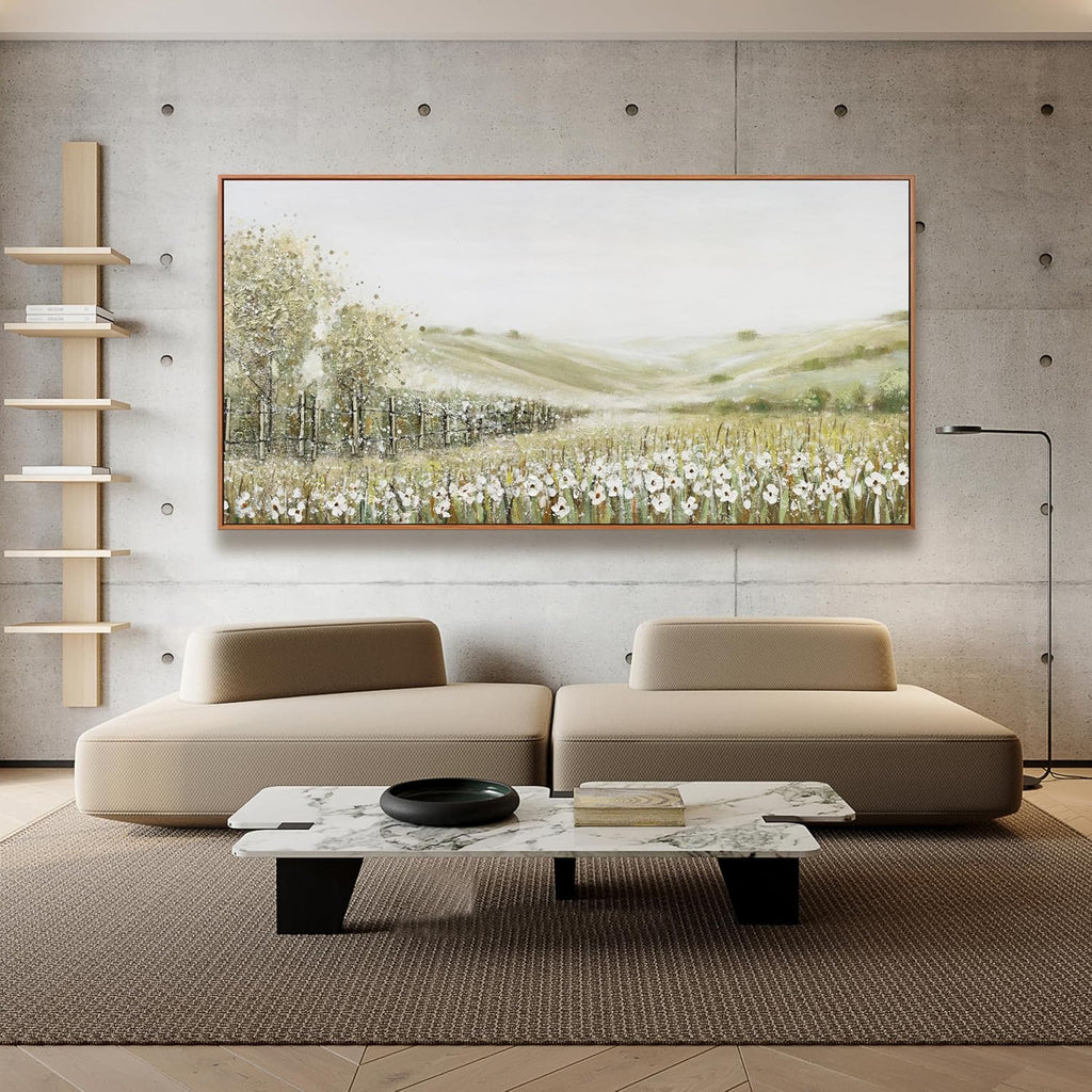 Framed Canvas Wall Art Decor Natural Wall Decorations Home Decor Wall Art Prints Mountain Wilderness Landscape Large Size Artwork for Living Room Bedroom Kitchen Office Decor 29'×58'