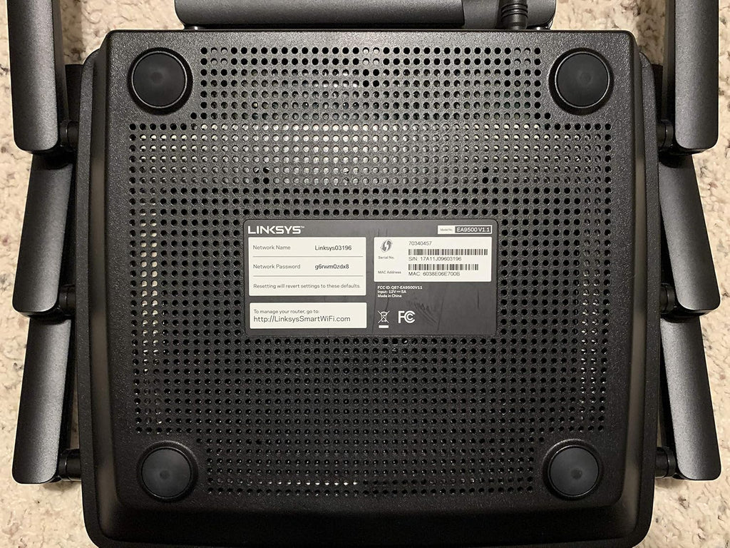 Linksys WiFi 5 Router, Tri-Band, 3,000 Sq. ft Coverage, 25+ Devices, Speeds up to (AC5400) 5.4Gbps - EA9500