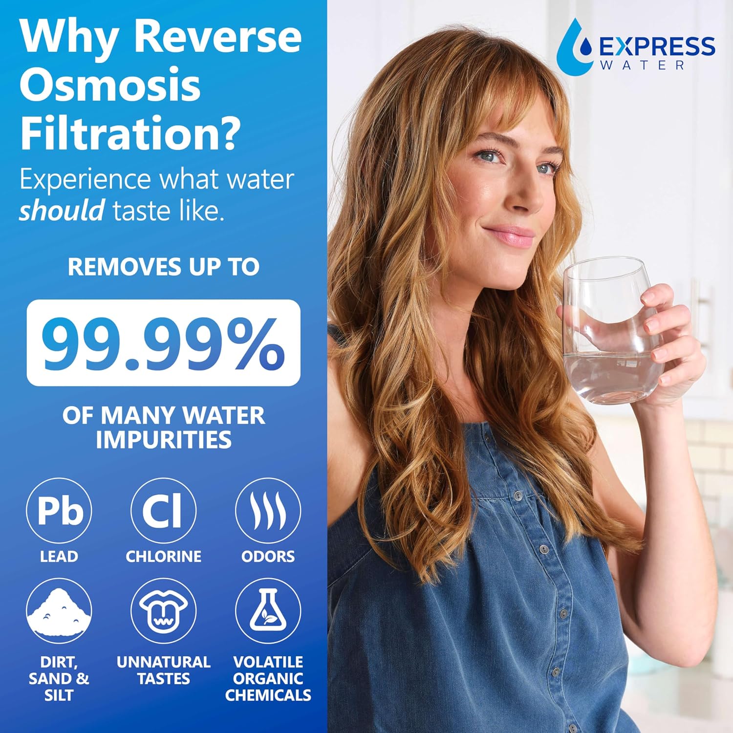 Express Water 2nd Stage Replacement RO Membrane and Alkaline Remineralization for Model 6 Tankless Reverse Osmosis System ROT600ALKMBN