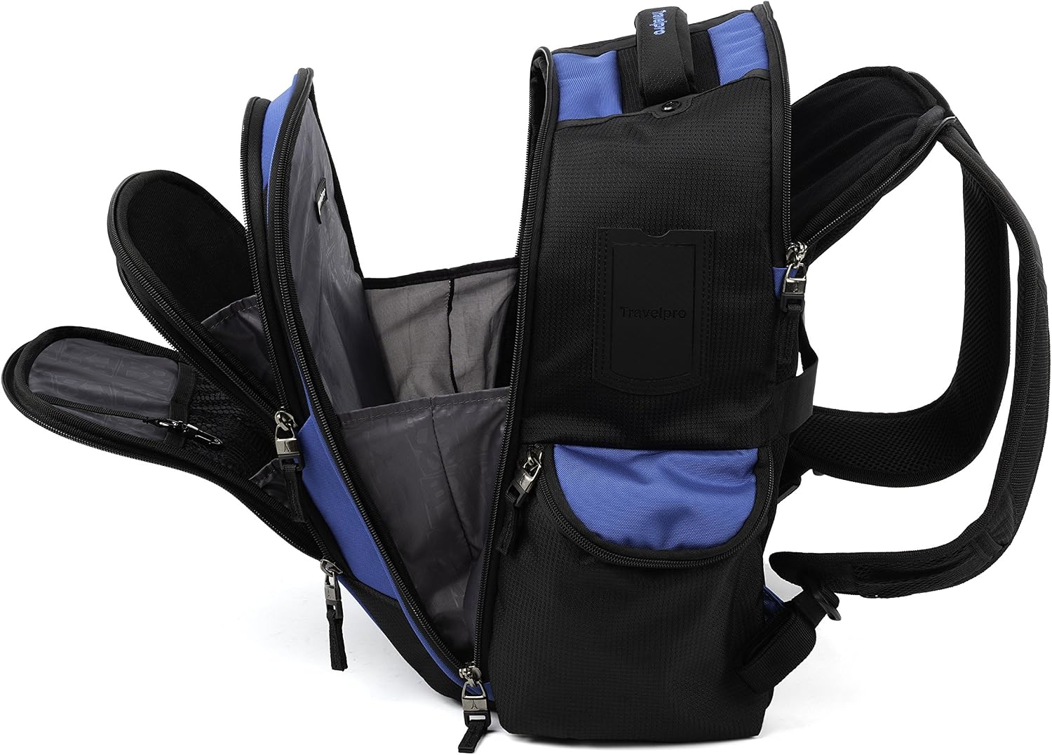 Travelpro Bold Lightweight Rugged Backpack, Fits up to 15.6 inch laptop and tablet sleeve, Blue/Black