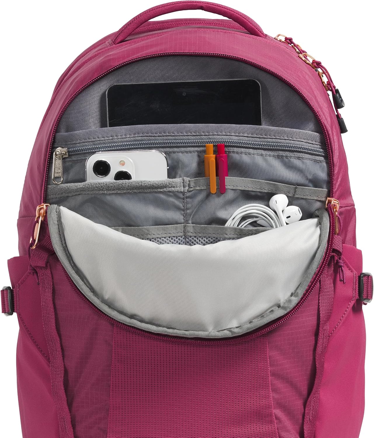 The North Face Women's Recon Luxe, OS, Cyber Berry/Burnt Coral Metallic