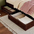 AFI, Mid-Century Modern Under Bed Storage Drawers, Twin/Full, Walnut