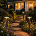 20' Solar Landscape Lights - Outdoor Solar Lights for Yard - PIR Sensor & Two Light Modes - 50lm & 400lm - Rechargeable Battery Last Up to 55 Hours - 3000K - IP44 Weather Resistant - 4 Pack