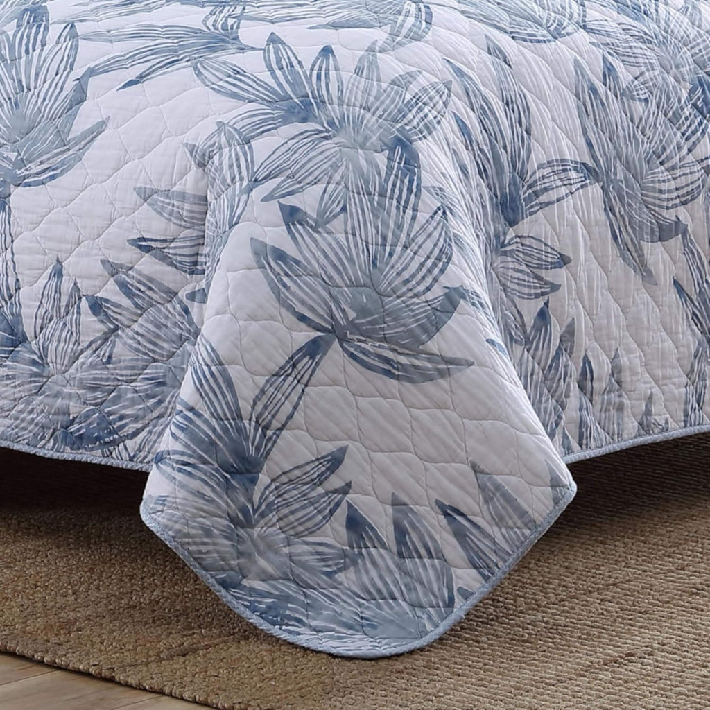 Tommy Bahama - Queen Quilt Set, Reversible Cotto Bedding with Matching Shams, Super Soft Bedding Set (Kayo Blue, Queen)