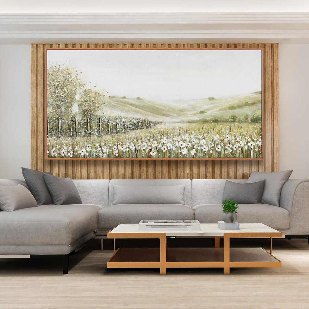 Framed Canvas Wall Art Decor Natural Wall Decorations Home Decor Wall Art Prints Mountain Wilderness Landscape Large Size Artwork for Living Room Bedroom Kitchen Office Decor 29'×58'