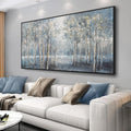 Dark color system Trees Canvas Wall Art Decor Modern Framed Wall Decorations Large Home Decor Wall Art Prints Forest Landscape 24'×48' Pictures for Room Wall Bedroom Office Decor