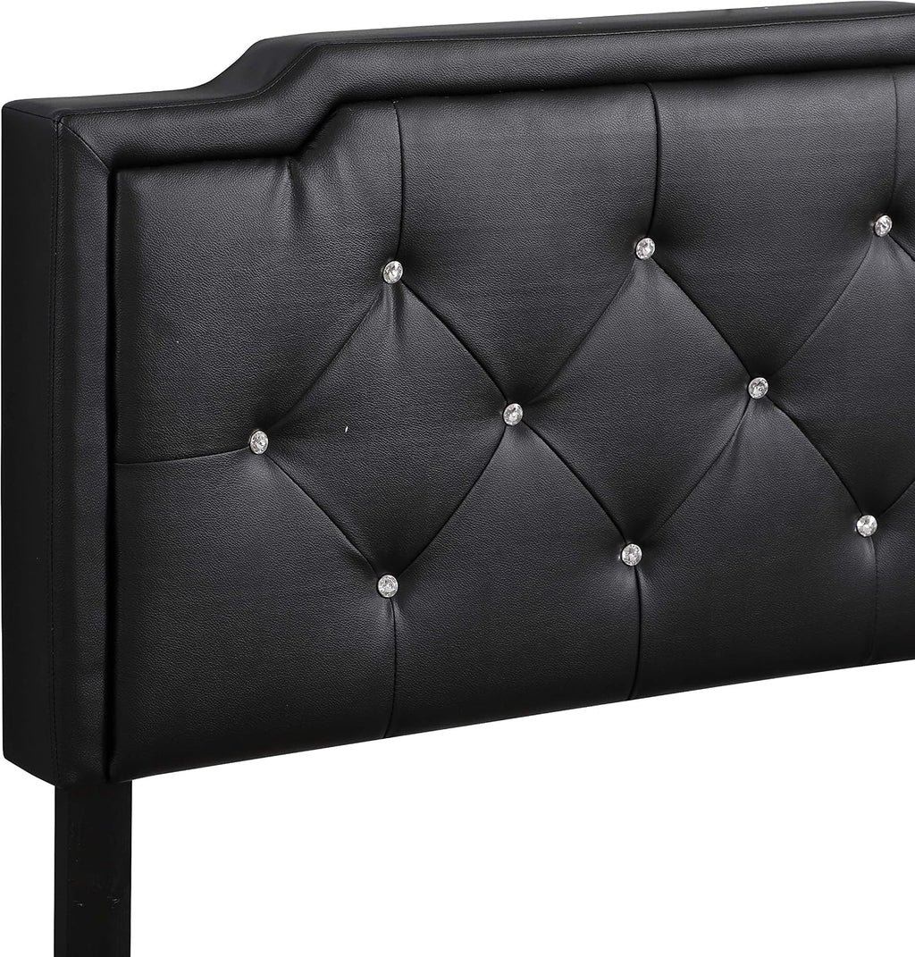 Glory Furniture Deb Upholstered Bed, Twin, Black