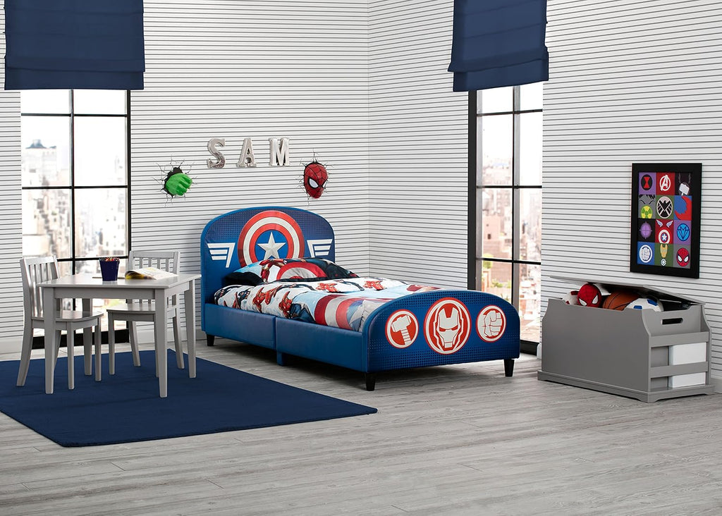 Delta Children Upholstered Twin Bed, Marvel Avengers