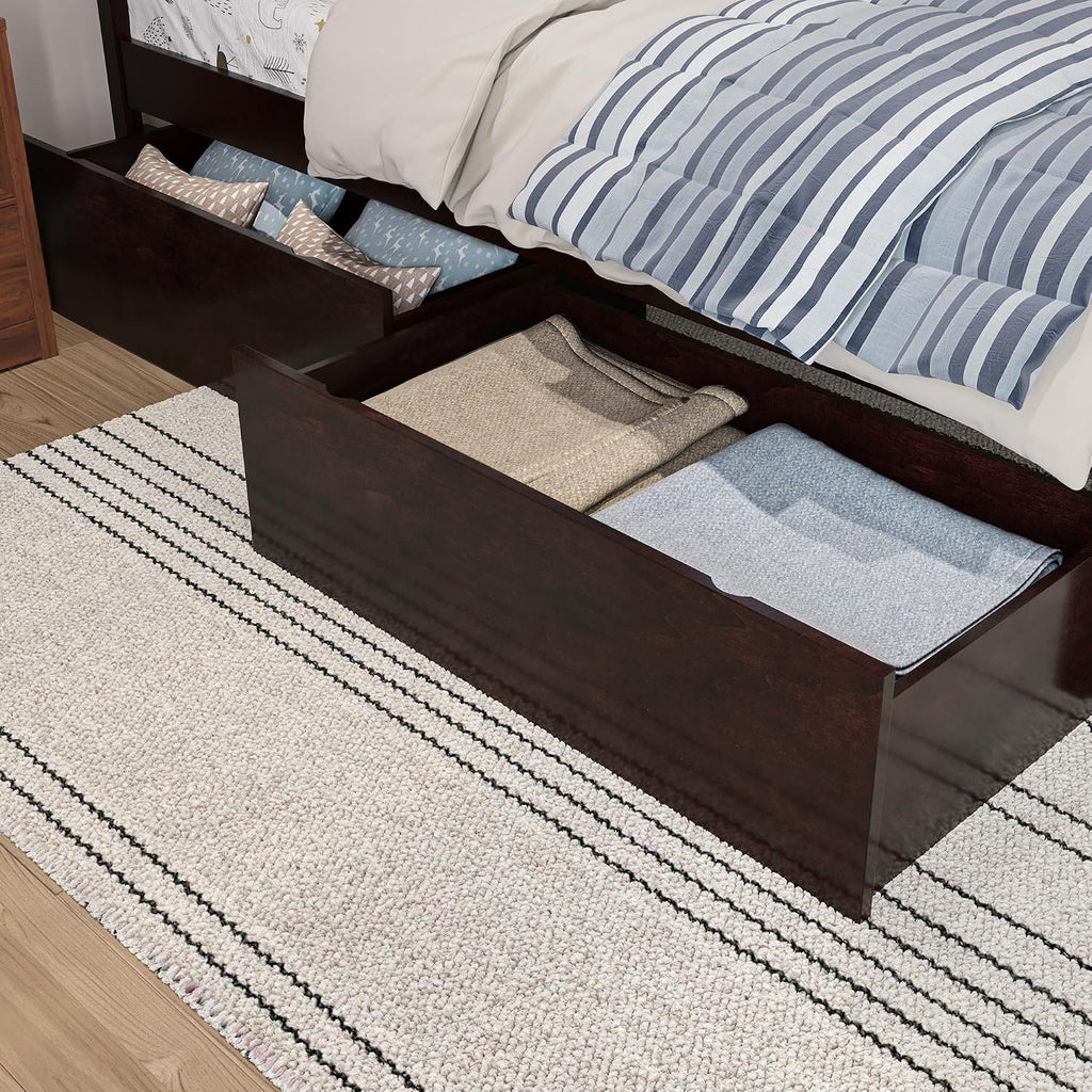 AFI Twin/Full Under Bed Storage Drawers (Set of 2), Espresso
