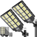 loyoele 9000W Solar Street Lights Outdoor 240000 Lumens Solar Flood Light with Remote Control & Motion Sensor, Waterproof IP66 Dusk to Dawn Solar Power Lights for Garden,Yard, Path, Parking Lot 2-Pack