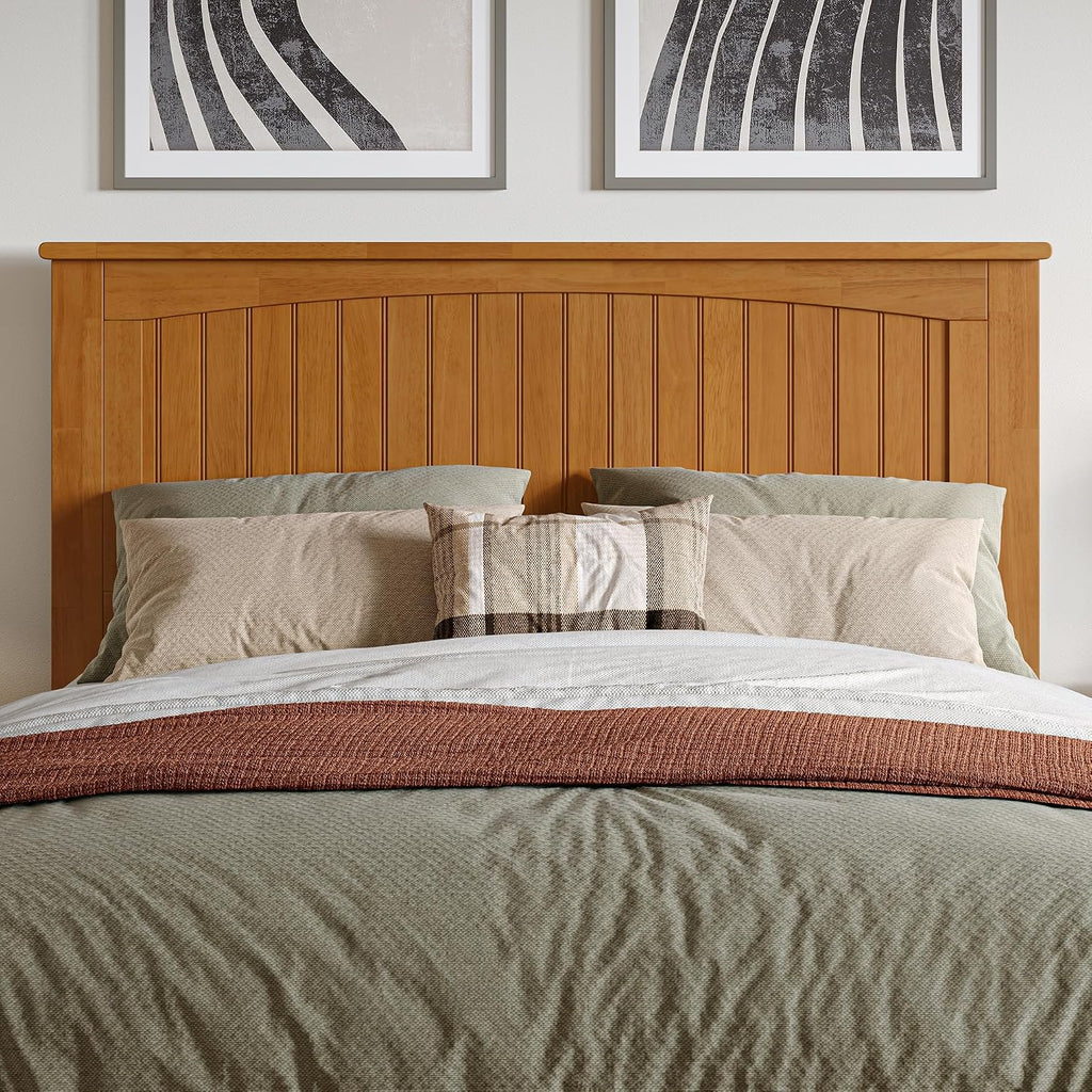 AFI, Nantucket Full Platform Bed with Footboard & Twin Trundle, Light Toffee