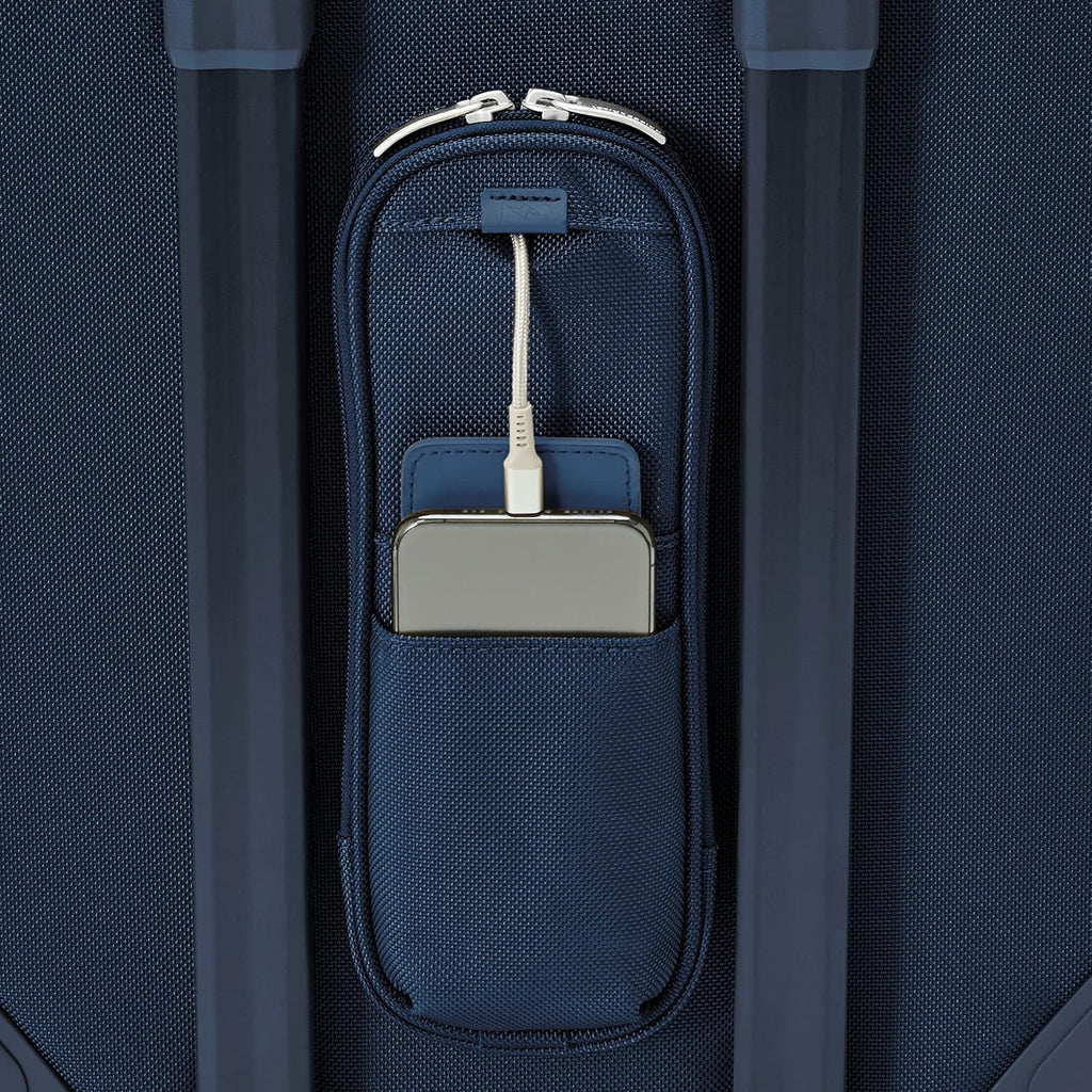 Briggs & Riley Global 21' Carry On Expandable Spinner - Luggage for International Travel, Suitcases with Wheels, Softside Rolling Bag for Men & Women, Self-Repairing Zipper - Baseline Collection, Navy